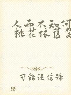 人面不知何处去 桃花依旧笑春风的意思