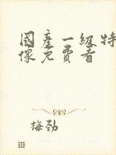 国产一级特黄录像免费看