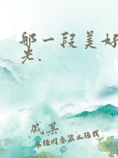 那一段美好的时光.