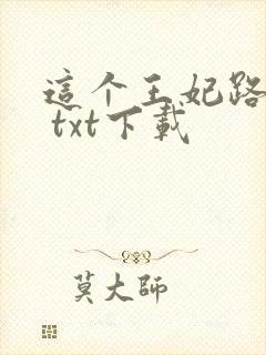 这个王妃路子野 txt下载