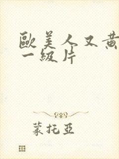 欧美人又黄又爽一级片