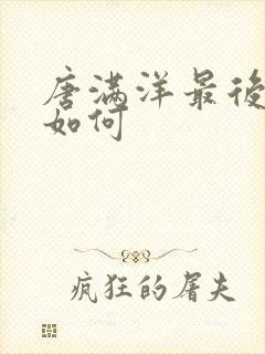 唐满洋最后结局如何