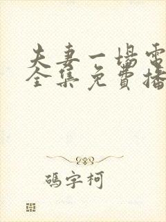 夫妻一场电视剧全集免费播放