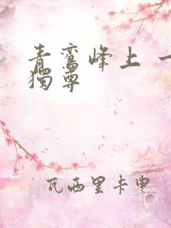 青鸾峰上 一剑独尊