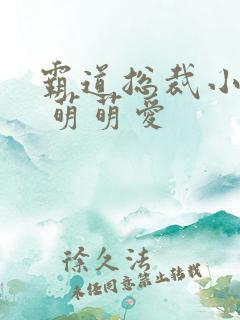 霸道总裁小娇妻 萌萌爱