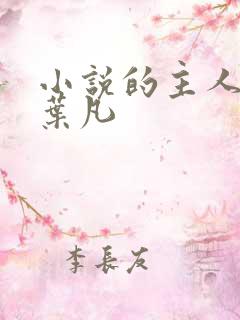 小说的主人公叫叶凡