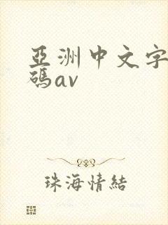 亚洲中文字幕乱码av
