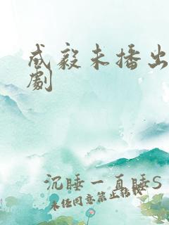 成毅未播出的新剧