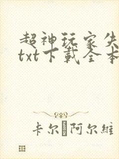 超神玩家失落叶txt下载全本免费