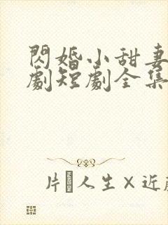 闪婚小甜妻电视剧短剧全集免费观看