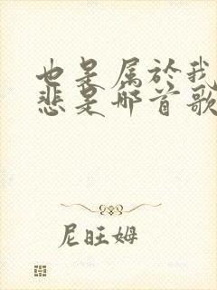 也是属于我的伤悲是哪首歌的歌词