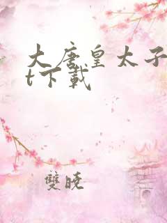 大唐皇太子txt下载