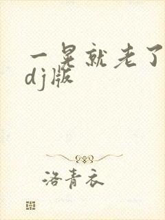 一晃就老了原唱dj版
