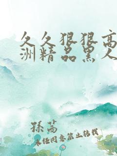 久久狠狠高潮亚洲精品黑人