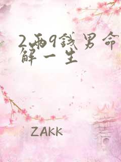 2两9钱男命详解一生