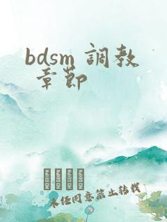 bdsm 调教 章节