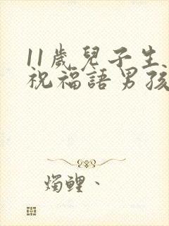 11岁儿子生日祝福语男孩专用