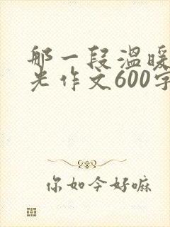 那一段温暖的时光作文600字