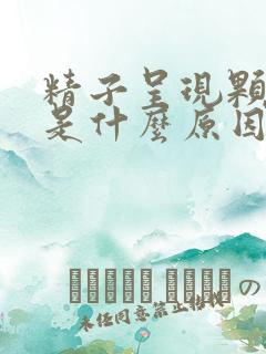 精子呈现颗粒状是什么原因