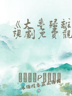 《大梦归离》电视剧免费观看全集高清