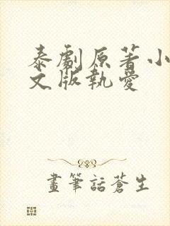 泰剧原著小说中文版执爱