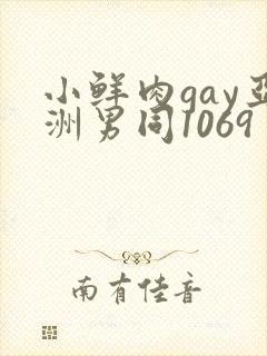 小鲜肉gay亚洲男同1069