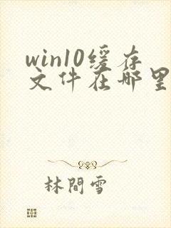 win10缓存文件在哪里