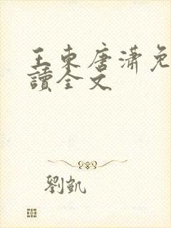 王东唐潇免费阅读全文