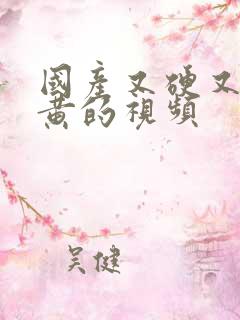 国产又硬又爽又黄的视频