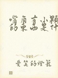 嘴角有小颗粒状的东西是什么