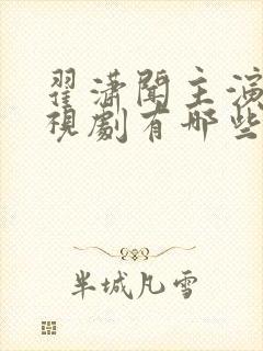 翟潇闻主演的电视剧有哪些