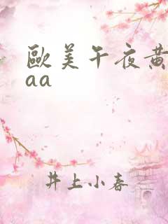 欧美午夜黄色aaa