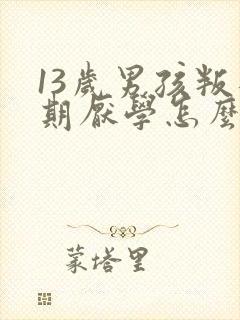 13岁男孩叛逆期厌学怎么管