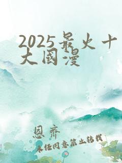 2025最火十大国漫