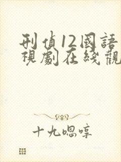 刑侦12国语电视剧在线观看