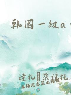 韩国一级aⅴ片