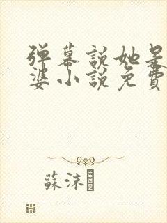 弹幕说她是我老婆小说免费阅读