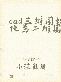 cad三维图转化为二维图