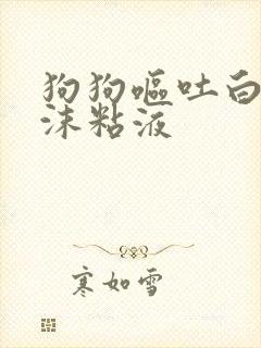 狗狗呕吐白色泡沫粘液