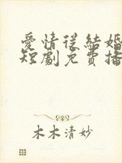 爱情从结婚开始短剧免费播放全集