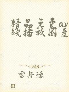 精品免费av在线播放国产