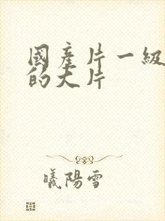 国产片一级特黄的大片