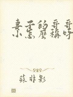 妻子的哥哥比我小怎么称呼?