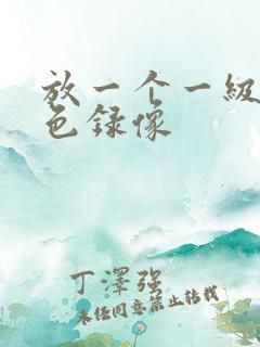 放一个一级的黄色录像