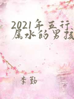 2021年五行属水的男孩名字