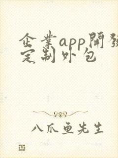 企业app开发定制外包