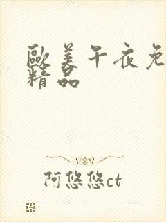 欧美午夜免费看精品