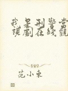 我是刑警当道电视剧在线观看免费