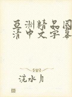 亚洲精品国产高清中文字幕