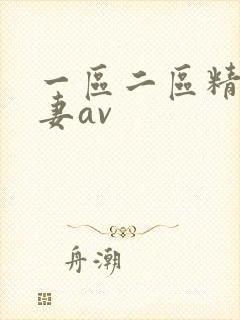 一区二区精品人妻av